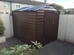 8x6 Steel Frame steel shed Brown