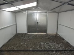 Insulated Steel shed inside